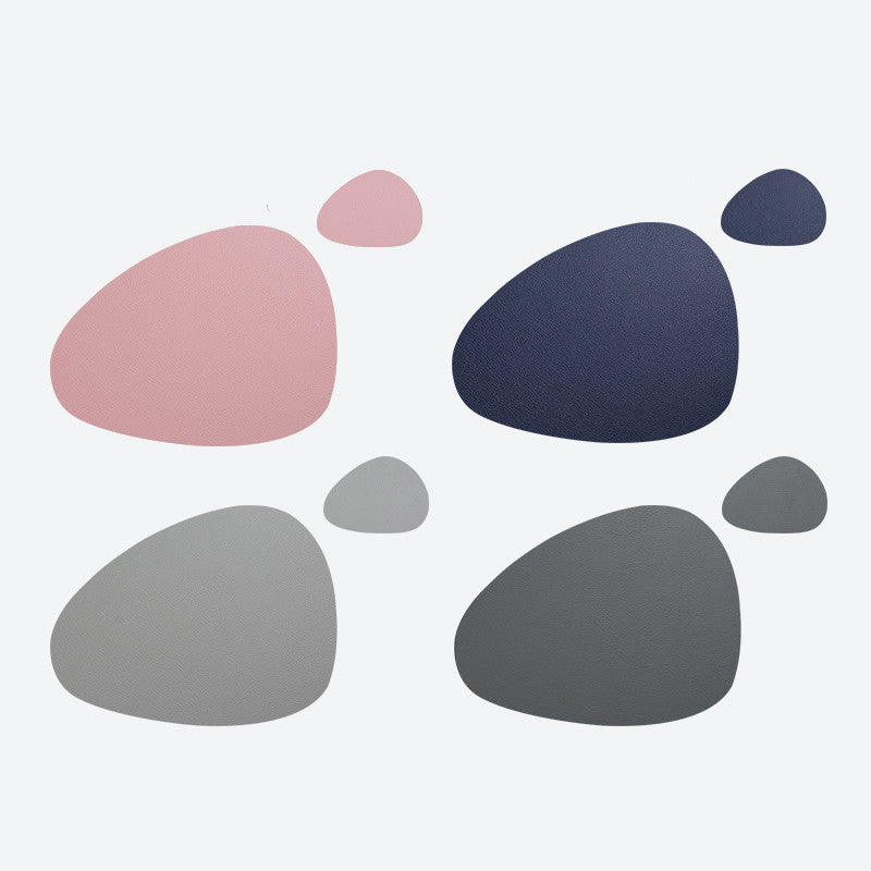 4 Pieces Leather Placemats Waterproof And Oil Proof Heat Insulation Pad Table Mat