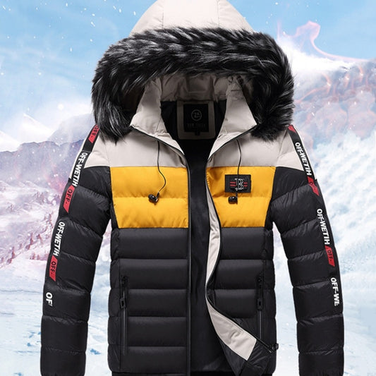 Winter Youth Hooded Jacket Men Thicken