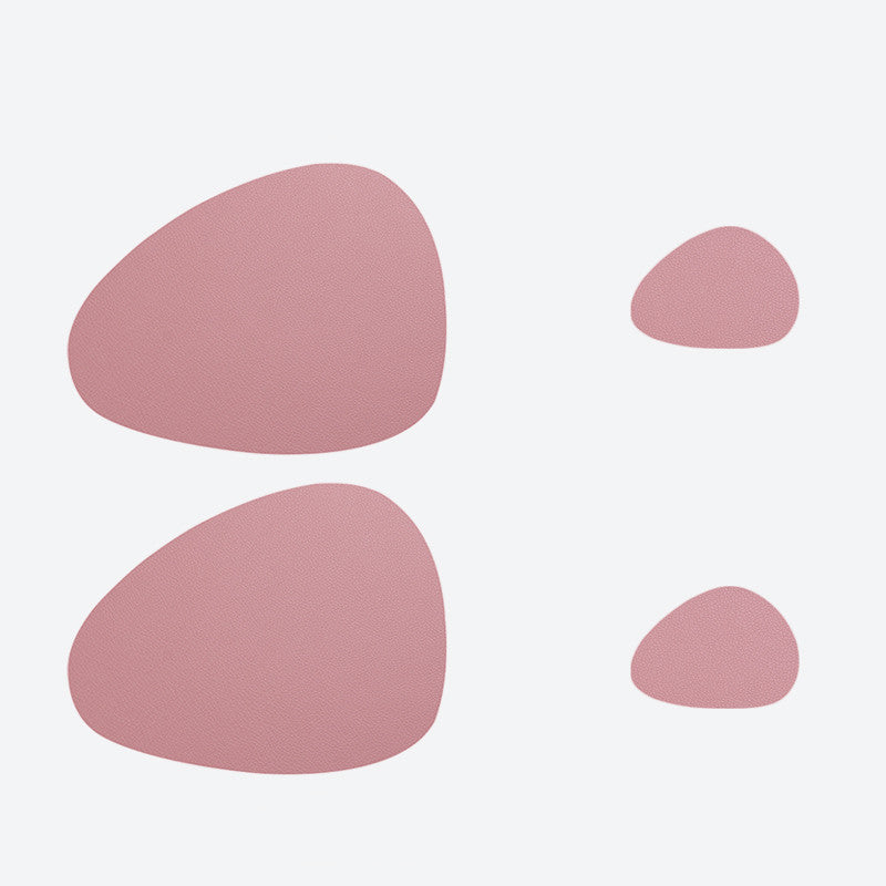 4 Pieces Leather Placemats Waterproof And Oil Proof Heat Insulation Pad Table Mat