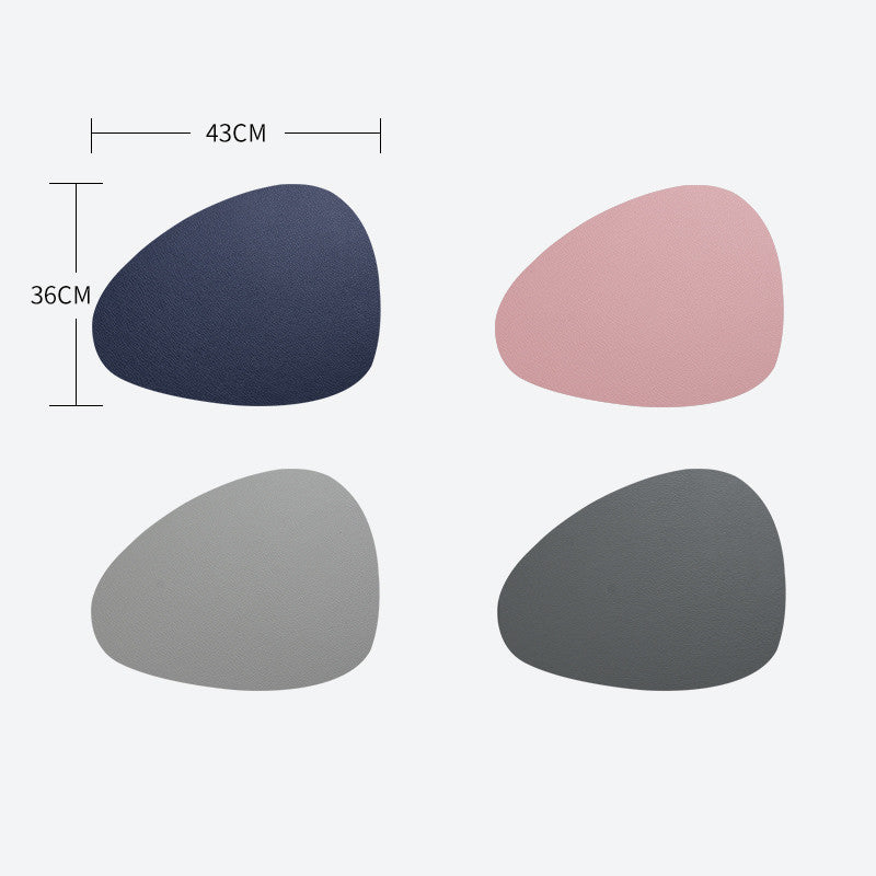 4 Pieces Leather Placemats Waterproof And Oil Proof Heat Insulation Pad Table Mat
