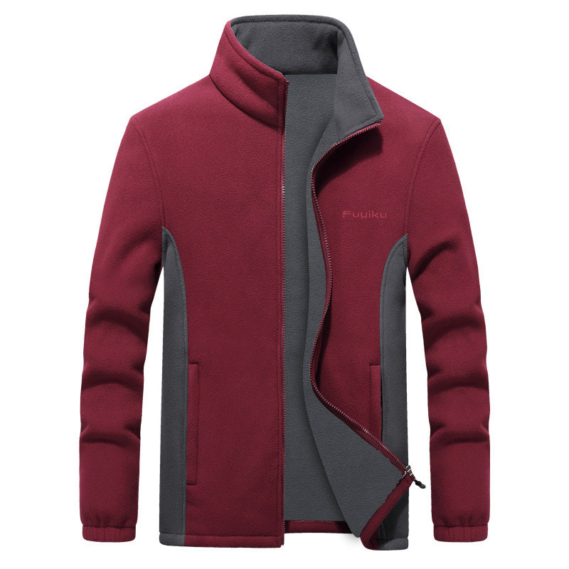 Men's Jacket Men's Fall Winter Casual Fleece Jacket Men