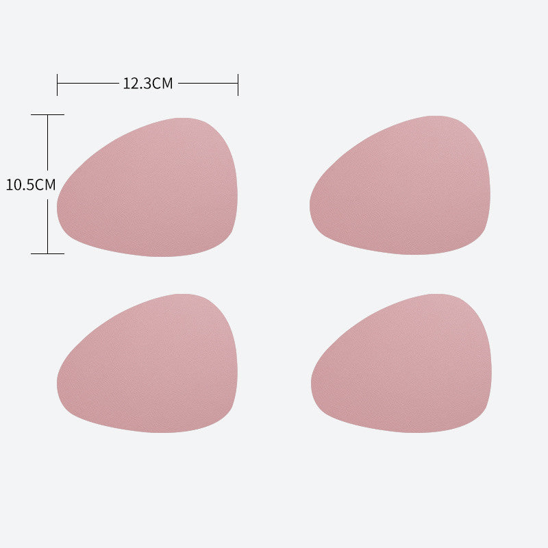 4 Pieces Leather Placemats Waterproof And Oil Proof Heat Insulation Pad Table Mat