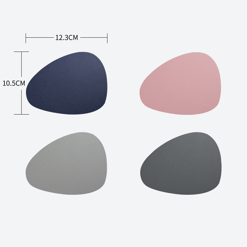 4 Pieces Leather Placemats Waterproof And Oil Proof Heat Insulation Pad Table Mat