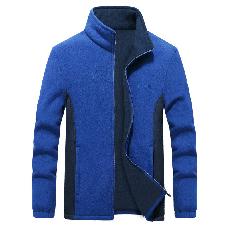 Men's Jacket Men's Fall Winter Casual Fleece Jacket Men