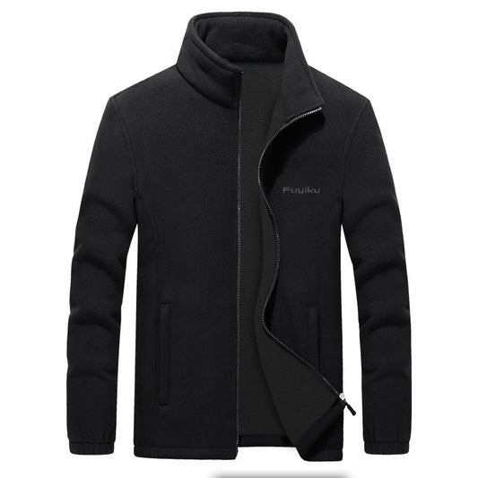 Men's Jacket Men's Fall Winter Casual Fleece Jacket Men